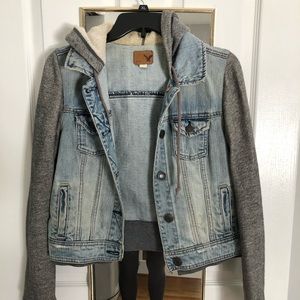 American Eagle Jean Jacket Hoodie